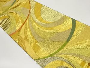 変わり曲線模様織出し全通袋帯